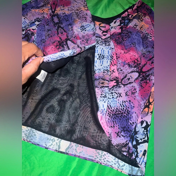 Bar III Multicolor Snake Print Women's Top size XL - Picture 9 of 9